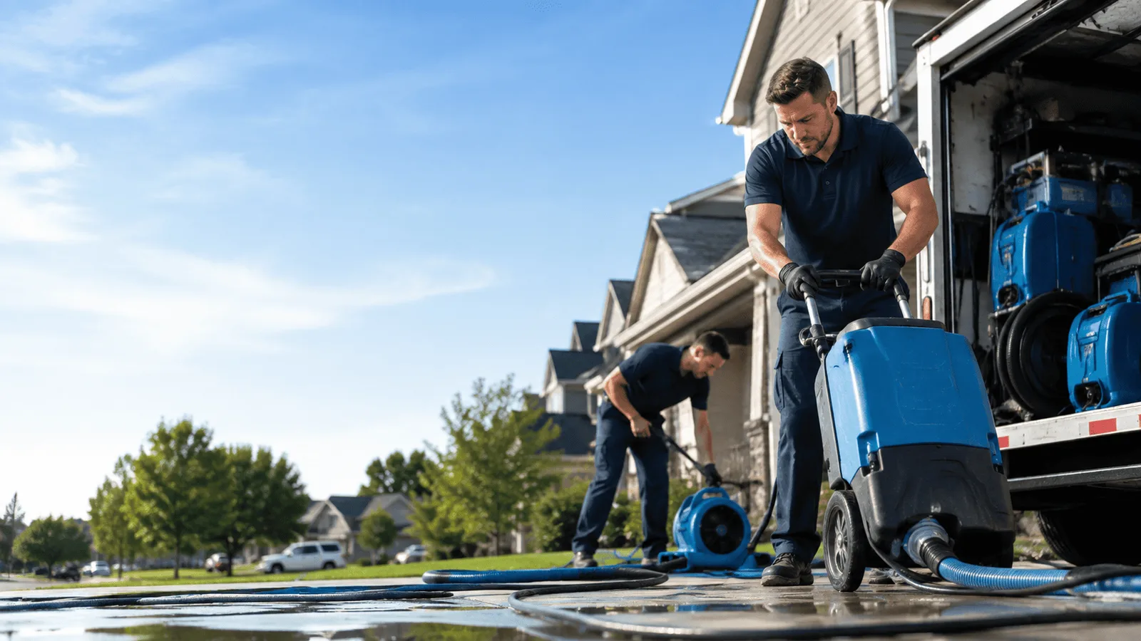 Dehumidification being performed in New London, CT